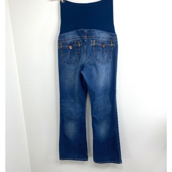 Jet Set Motherhood Maternity Jeans Small Full Belly Panel Pullon Flared Low Rise - Picture 5 of 16
